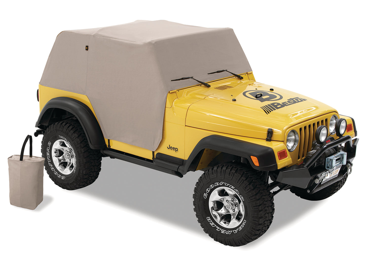 All Weather Trail Cover - Jeep '92-95 Wrangler YJ (Charcoal / Gray) by Bestop
