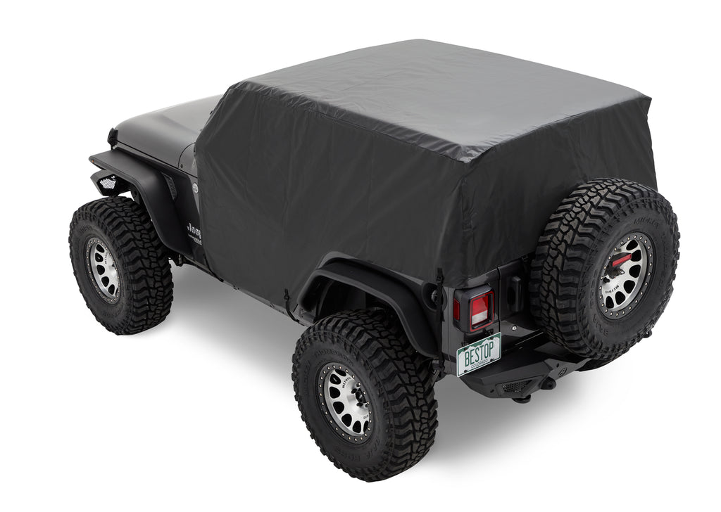 All Weather Trail Cover - Jeep '07-18 Wrangler JK / '18-26 JL 2-Door (Black) by Bestop