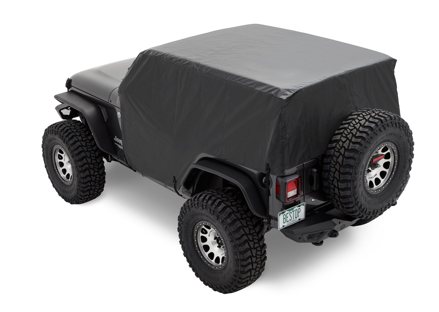 All Weather Trail Cover - Jeep '07-18 Wrangler JK / '18-26 JL 2-Door (Black) by Bestop
