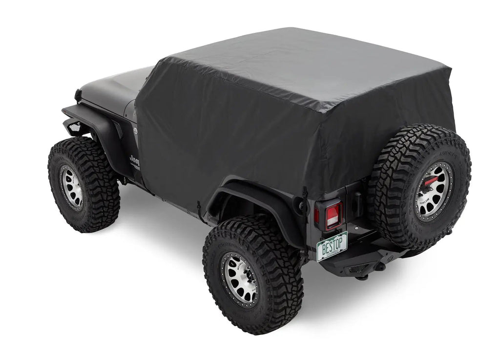 All Weather Trail Cover - Jeep '07-18 Wrangler JK / '18-26 JL 2-Door (Black) by Bestop