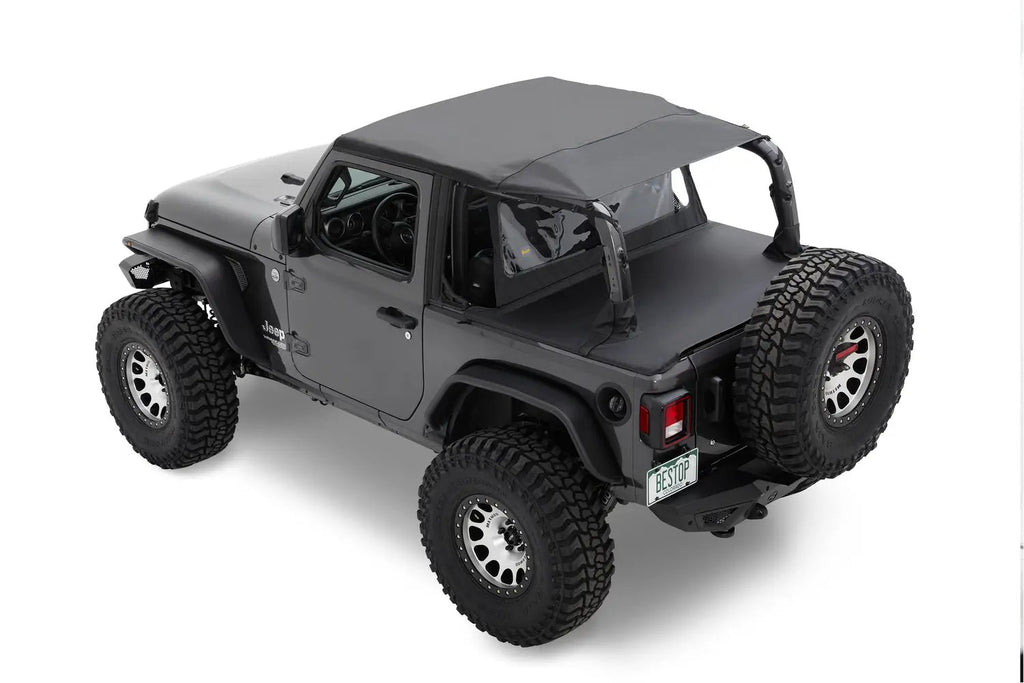 Duster Deck Cover - Jeep '18-26 Wrangler JL 2-Door (Black Diamond) by Bestop