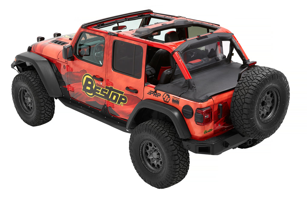 Duster Deck Cover - Jeep '18-2023 Wrangler JL 4-Door (Black Diamond) by Bestop