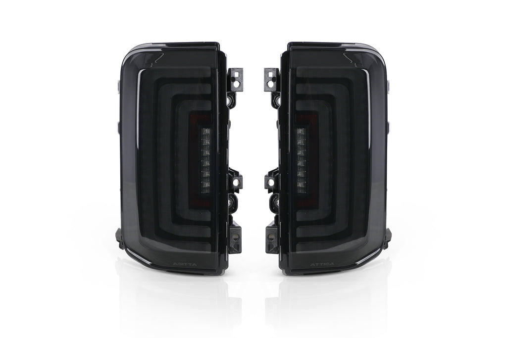 2021-2024 Ford Bronco Rogue Series LED Tail Lights Sequential - Black/Smoke by Attica 4x4