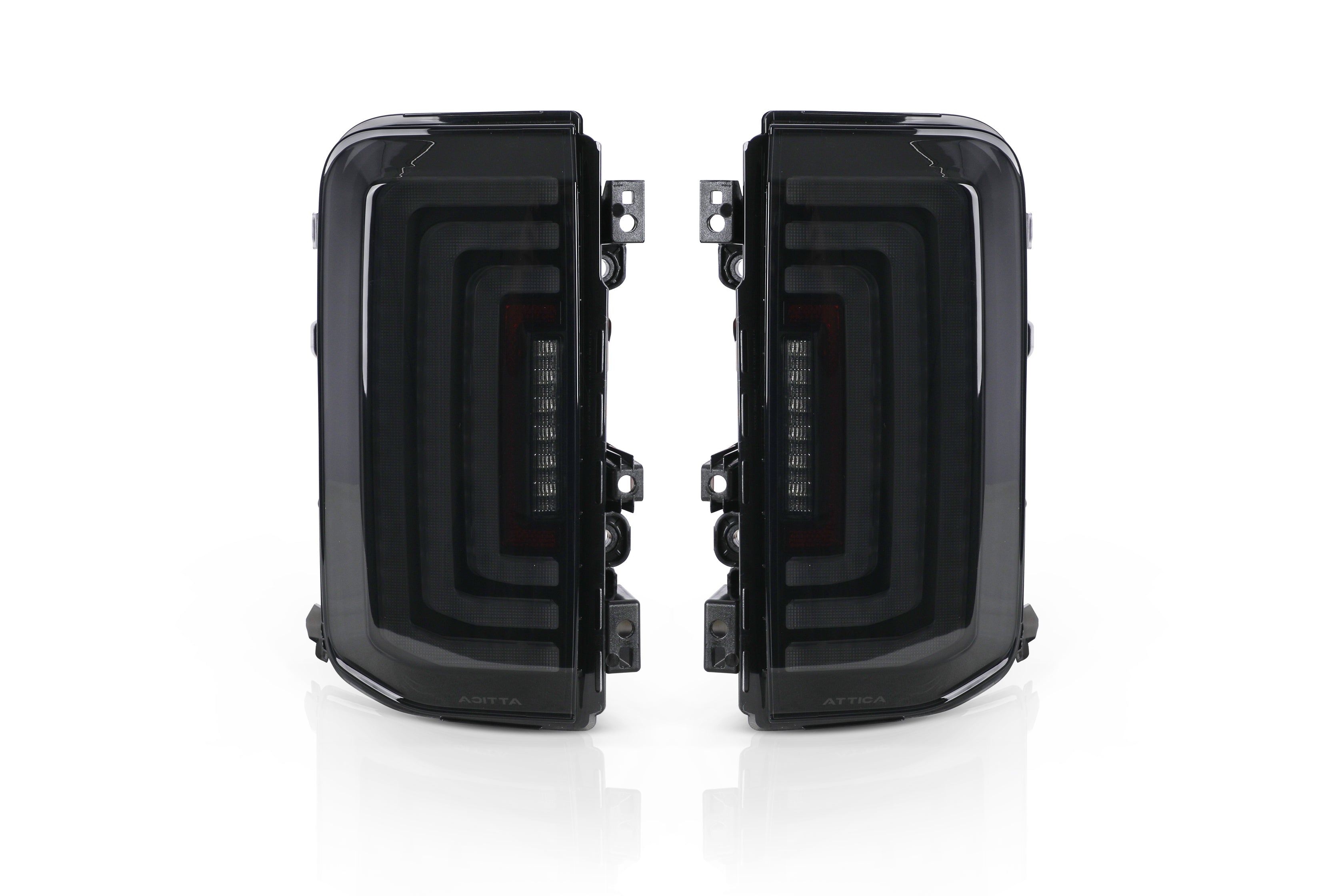 2021-2024 Ford Bronco Rogue Series LED Tail Lights Sequential - Black/Smoke by Attica 4x4