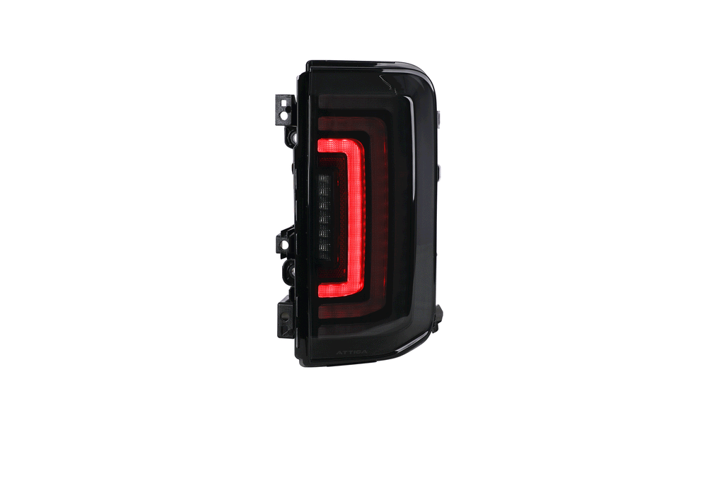 2021-2024 Ford Bronco Rogue Series LED Tail Lights Sequential - Black/Smoke by Attica 4x4