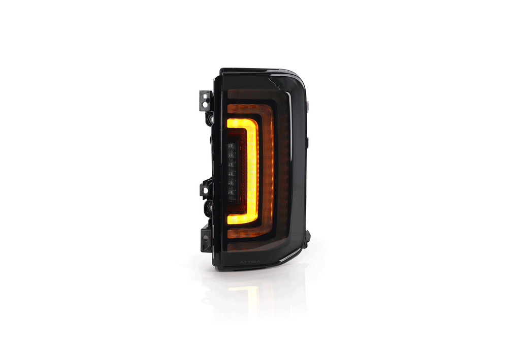 2021-2024 Ford Bronco Rogue Series LED Tail Lights Sequential - Black/Smoke by Attica 4x4