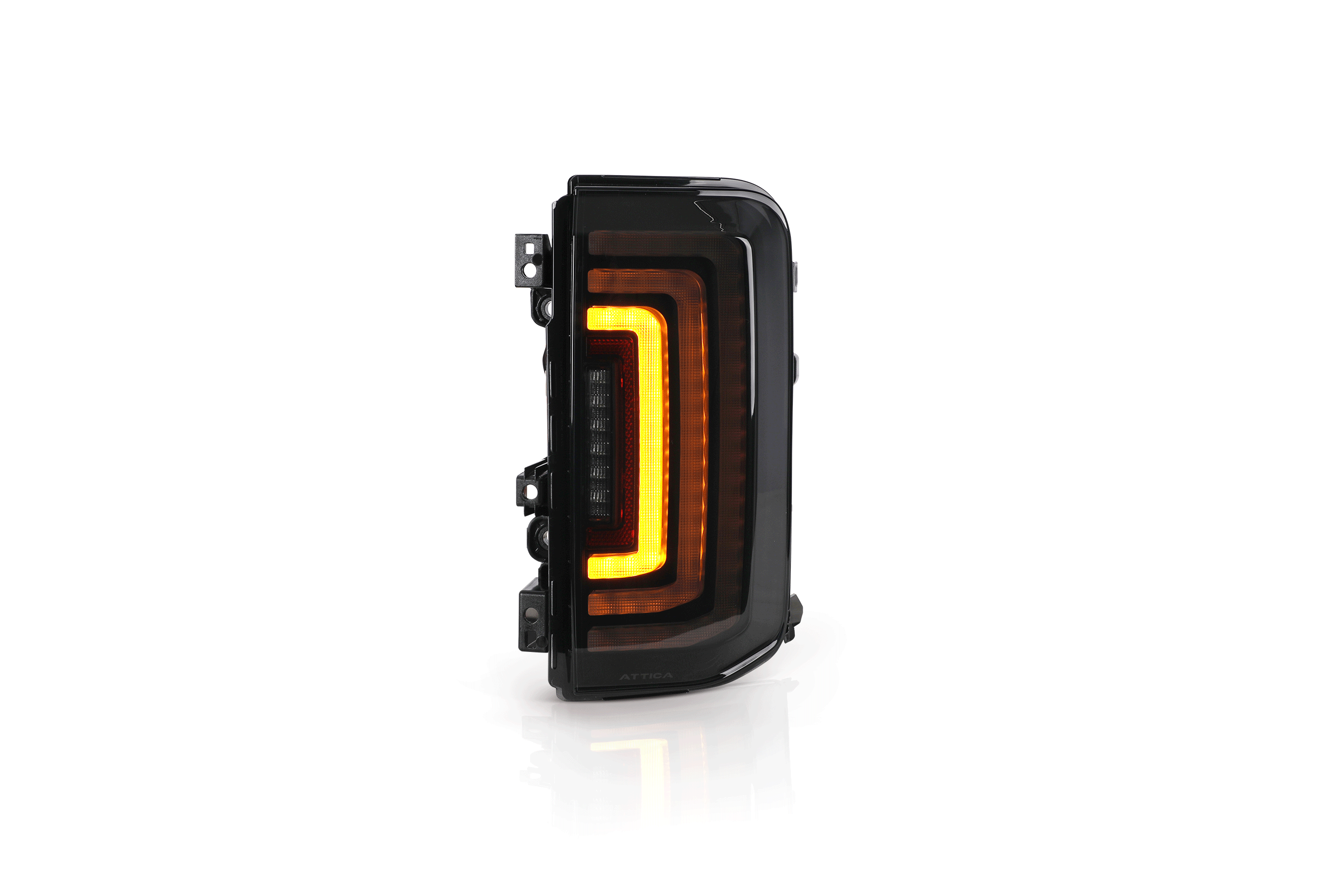 2021-2024 Ford Bronco Rogue Series LED Tail Lights Sequential - Black/Smoke by Attica 4x4