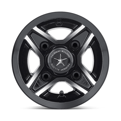 DIVOT UTV 8X7 MACH GLOSS BLACK 00MM by Fairway Alloys