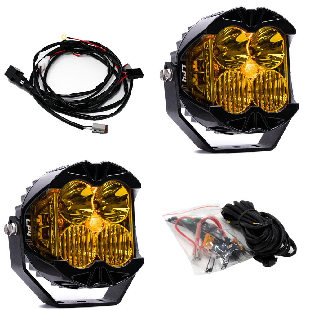 LP4 Pro LED Light Pod Pair (Driving/Combo; Baja Amber) by Baja Designs