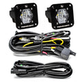 S1 Black Flush Mount LED Light Pod Reverse Kit (Wide Cornering; Clear) by Baja Designs