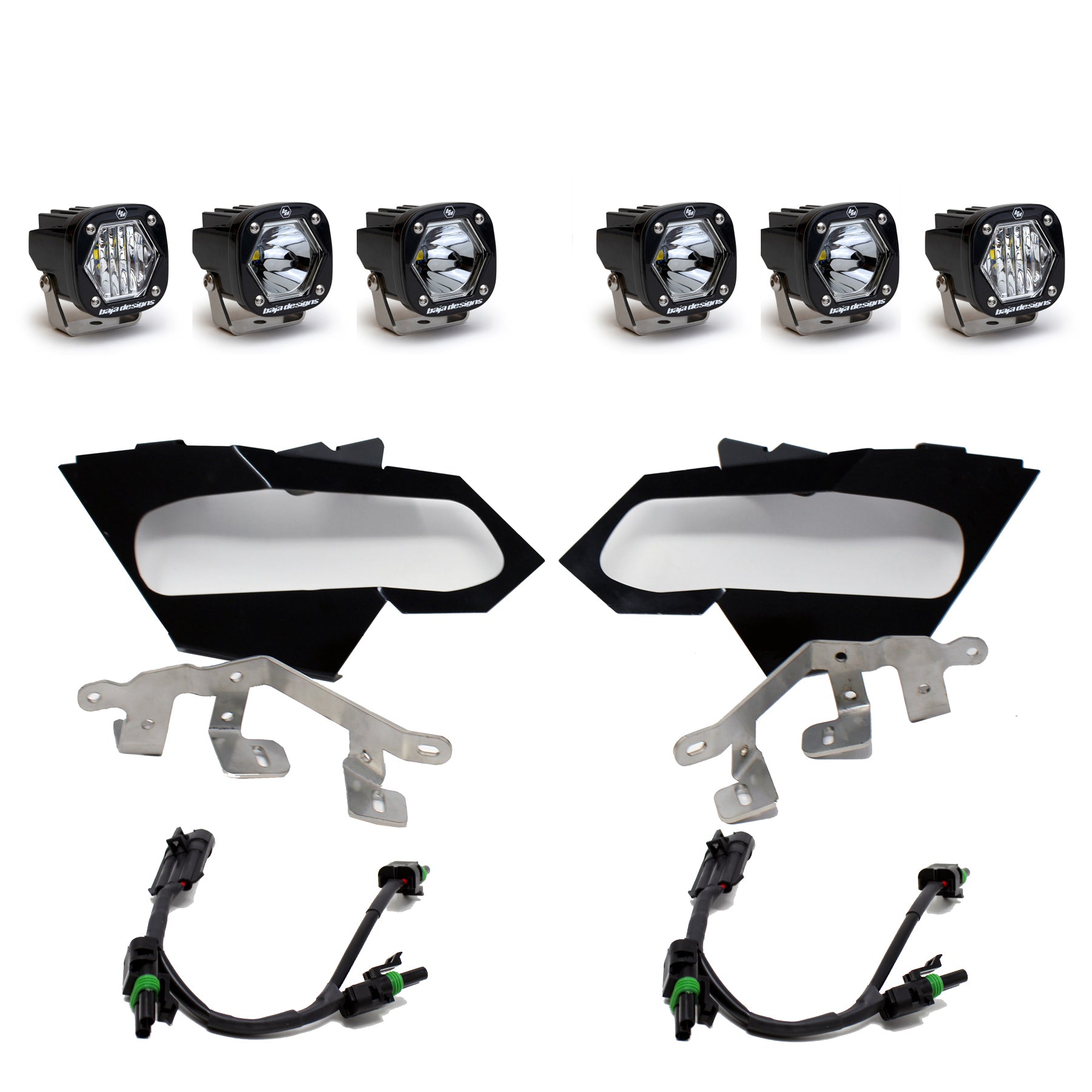 S1 LED Headlight Kit - '17-24 Maverick X3 (Multi-Pattern, Clear) by Baja Designs