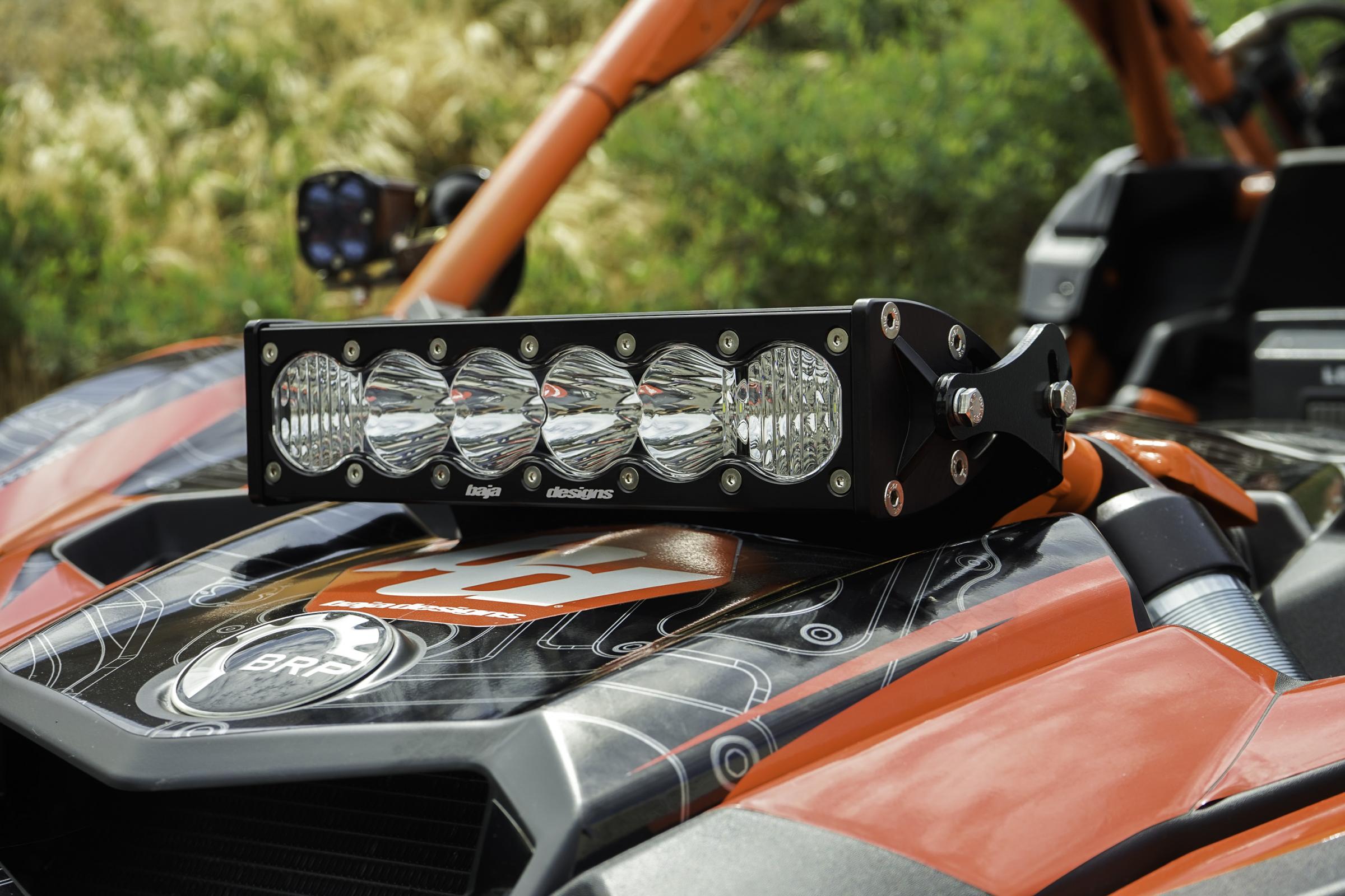 OnX6+ LED 10 Inch Shock Mount Kit - '17-24 Maverick X3 (Driving/Combo; Clear) by Baja Designs