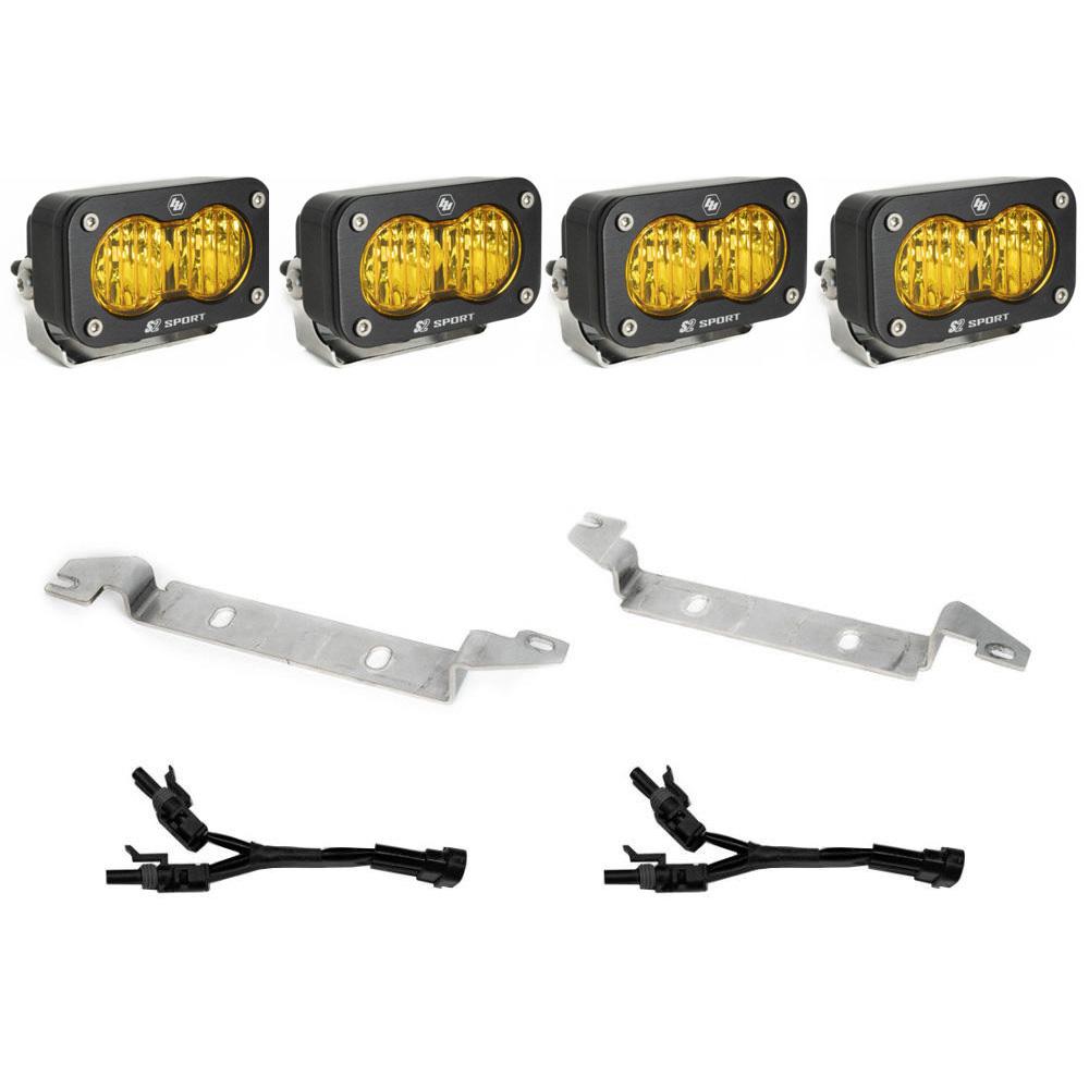 S2 Sport Fog Pocket Kit - '22-On Tundra (Wide Cornering; Baja Amber) by Baja Designs