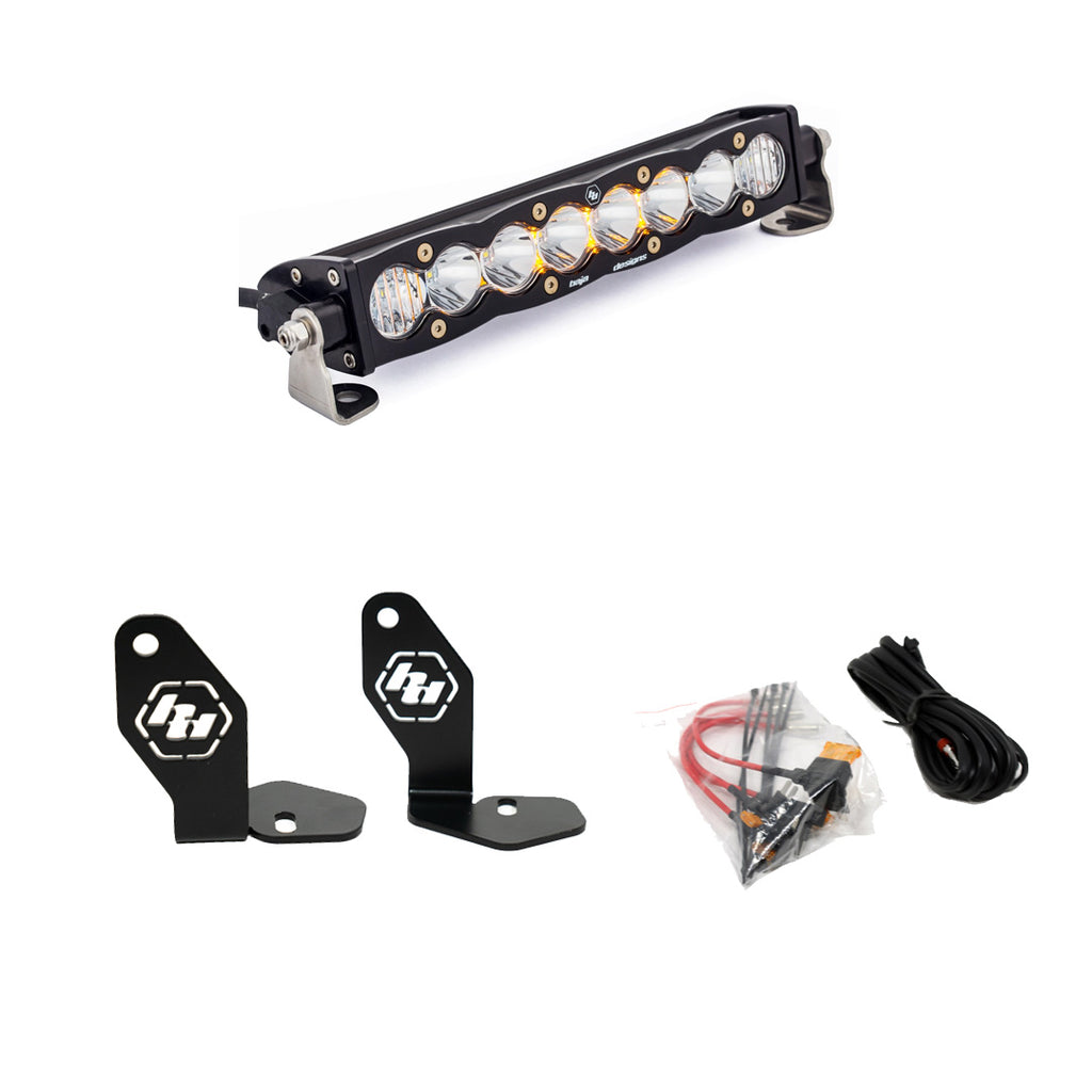 Polaris RZR Pro R S8 10" Hood Mount Kit, Baja Amber by Baja Designs