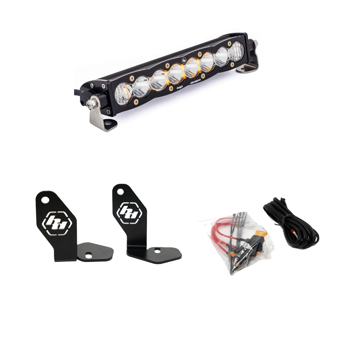Polaris RZR Pro R S8 10" Hood Mount Kit, Baja Amber by Baja Designs