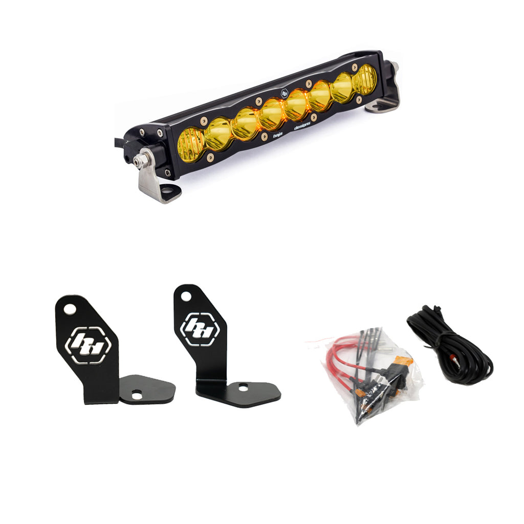 Polaris RZR Pro R S8 10" Hood Mount Kit, Baja Amber by Baja Designs