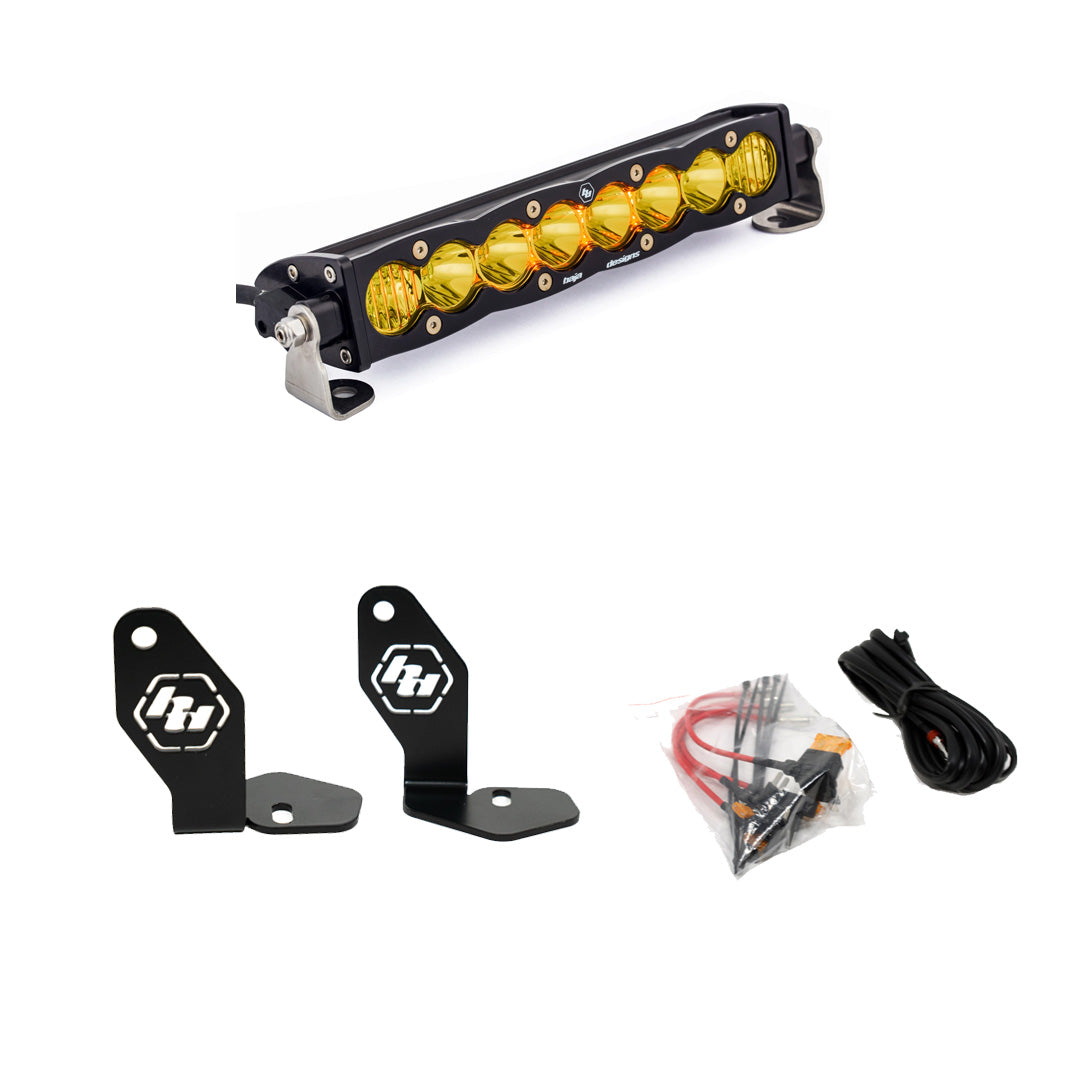 Polaris RZR Pro R S8 10" Hood Mount Kit, Baja Amber by Baja Designs