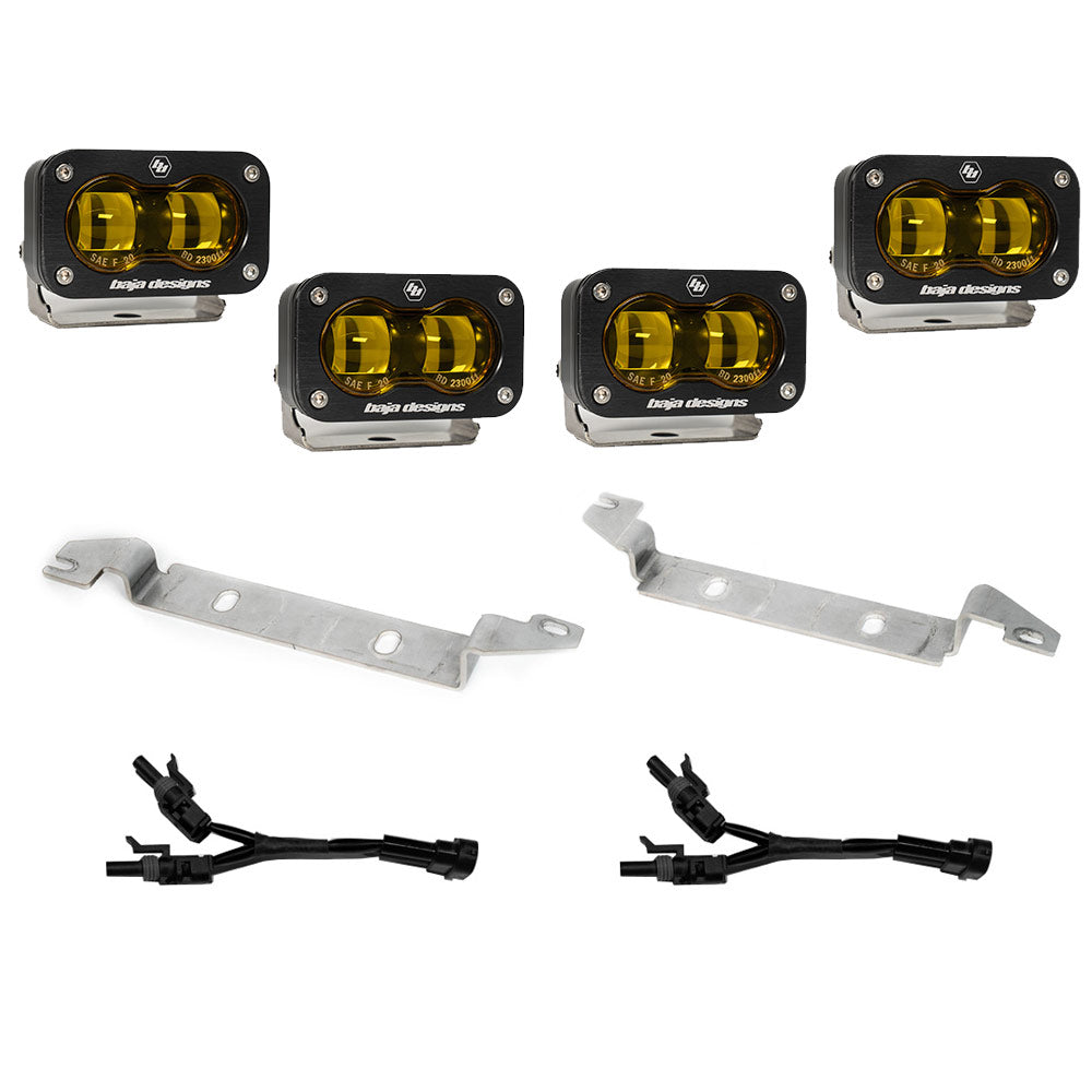 2022-On Toyota Tundra S2 SAE Amber,OEM Fog Replacement Kit by Baja Designs
