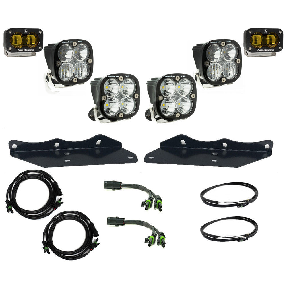 Ford, Raptor (17-20) Fog Pocket Kit S2 SAE Amber "Pro" by Baja Designs