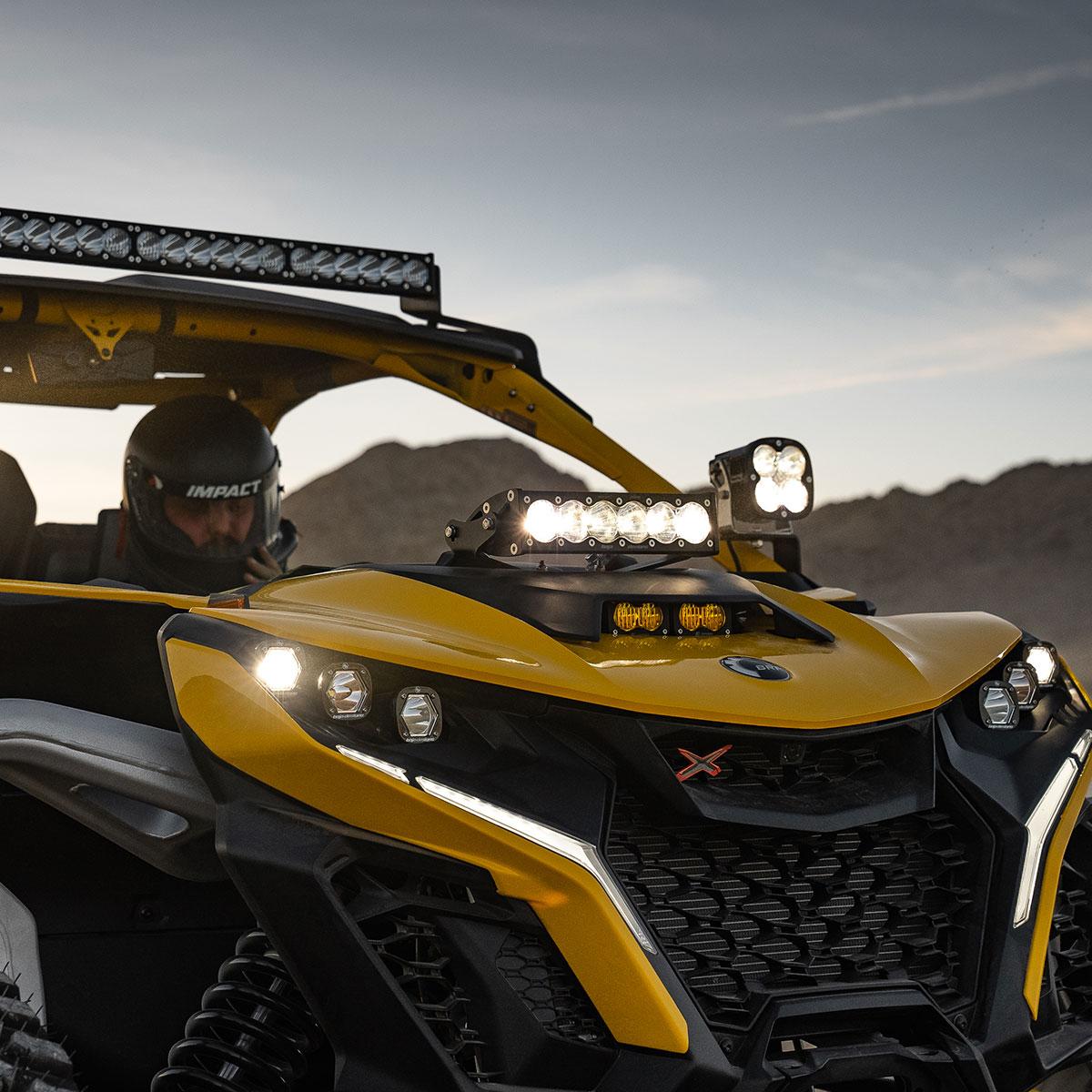 Can-Am, Maverick R, Clear 10" OnX6+ Shock Tower Kit by Baja Designs