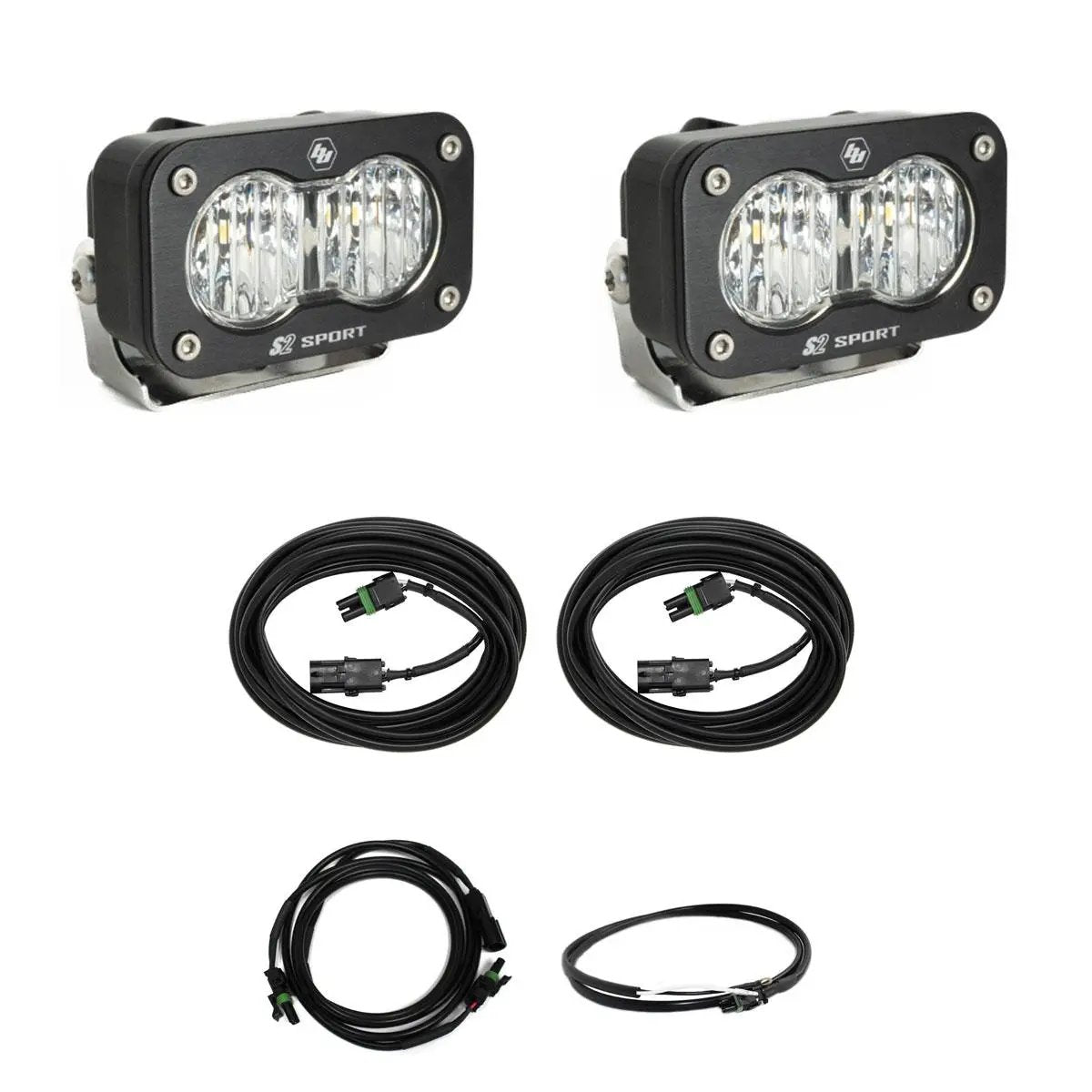 S2 Sport W/C, Reverse Kit w/ Upfitter (Wide Cornering; Clear; Upfitter Wiring) by Baja Designs