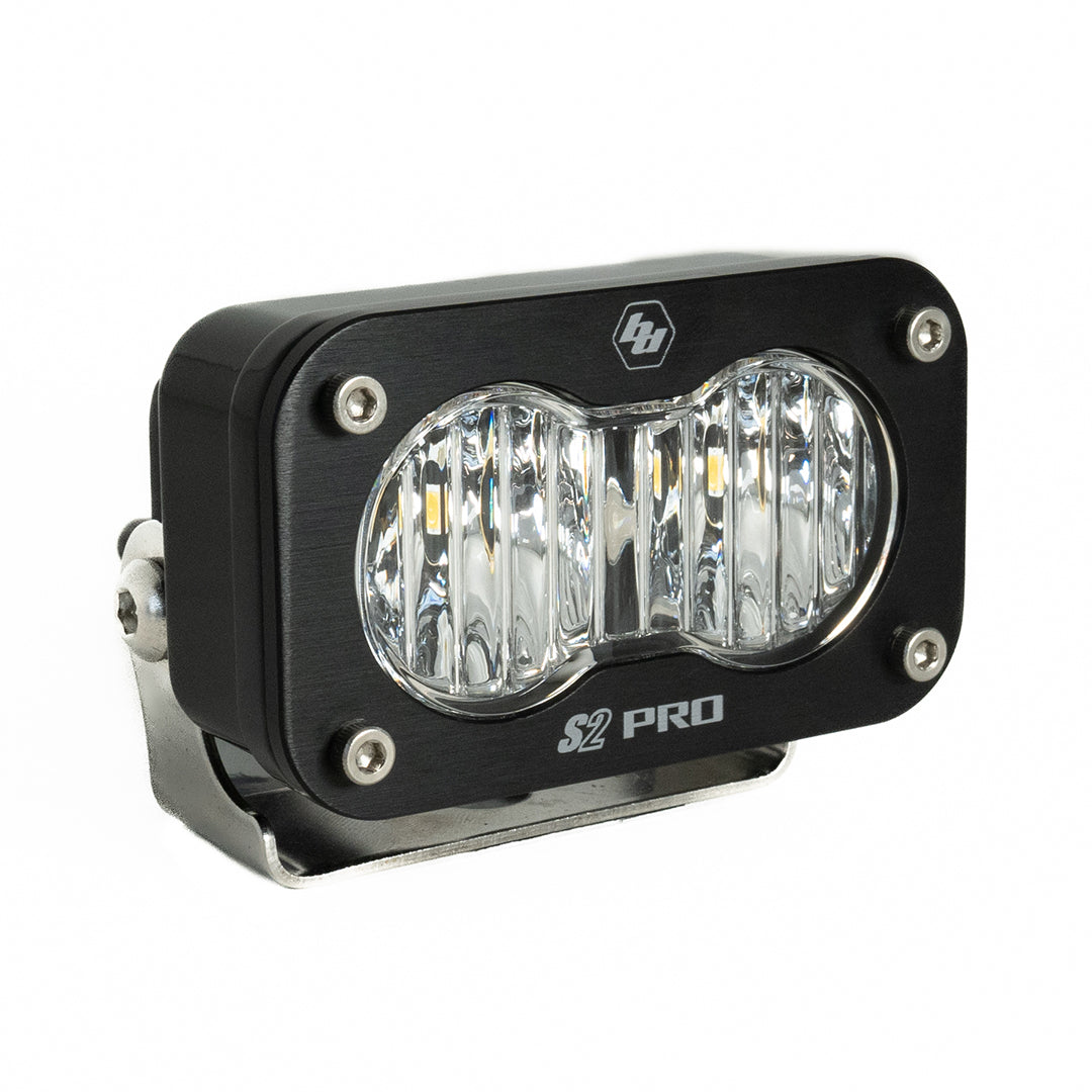 S2 Pro Black LED Light Pod (Wide Cornering; Clear) by Baja Designs