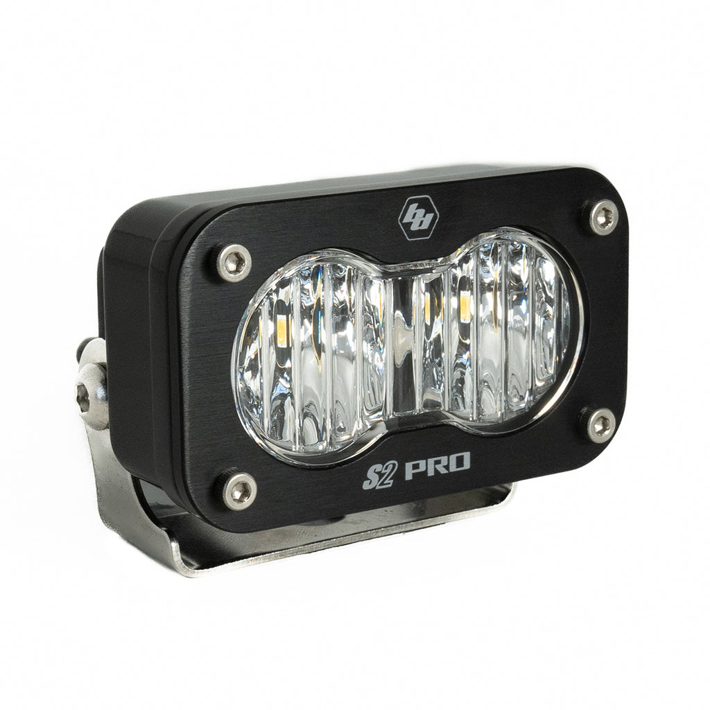 S2 Pro Black LED Light Pod (Wide Cornering; Clear) by Baja Designs