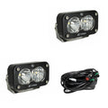 S2 Pro Black LED Light Pod Pair (Driving/Combo; Clear) by Baja Designs