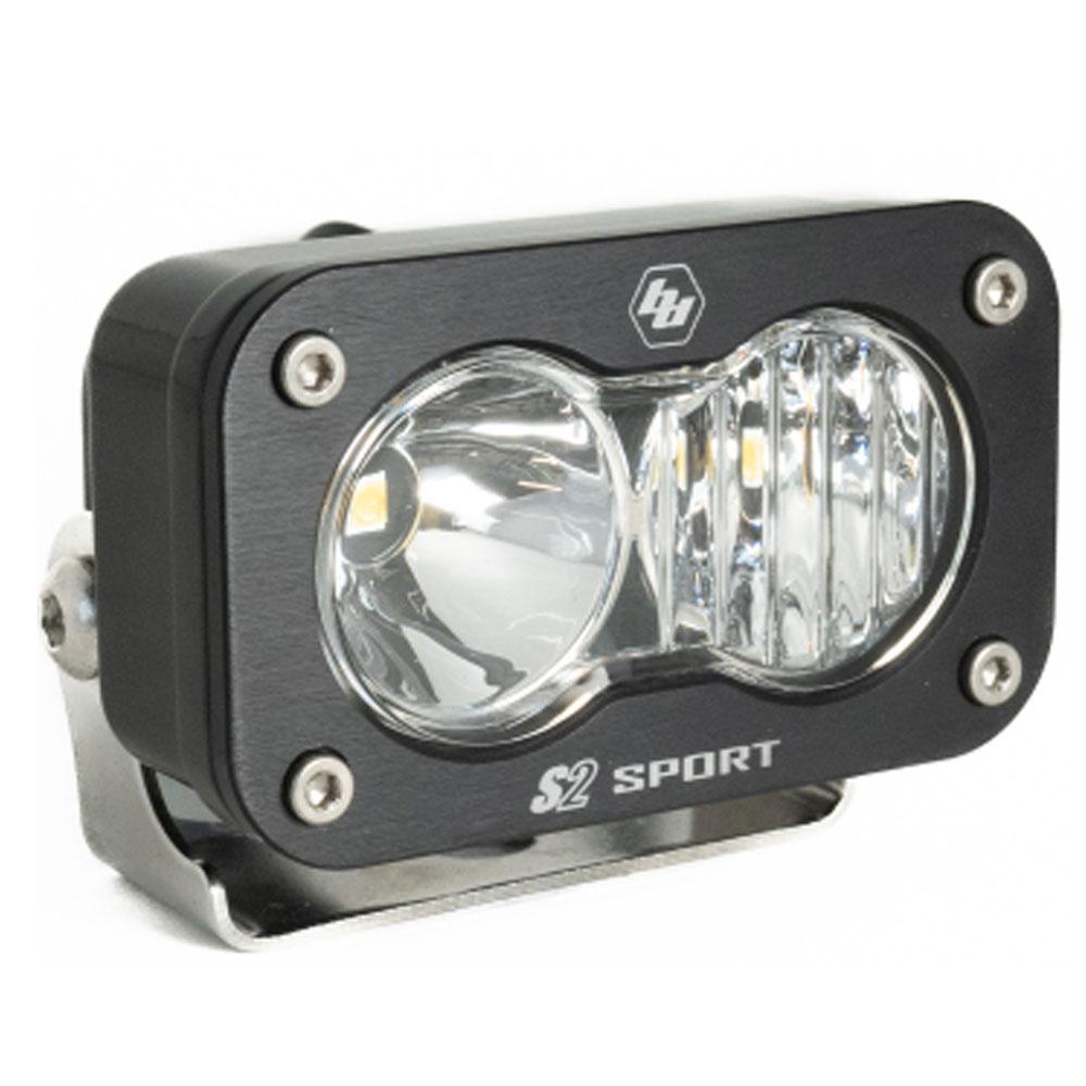 S2 Sport Black LED Light Pod (Driving/Combo; Clear) by Baja Designs