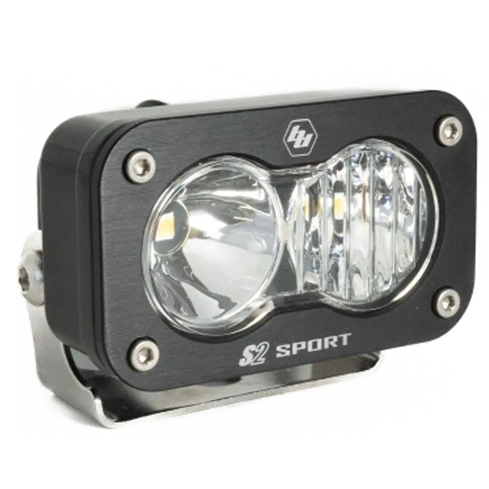 S2 Sport Black LED Light Pod (Driving/Combo; Clear) by Baja Designs