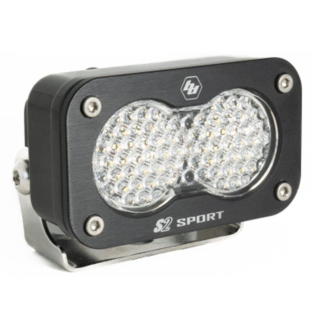 S2 Sport Black LED Light Pod (Work/Scene; Clear) by Baja Designs