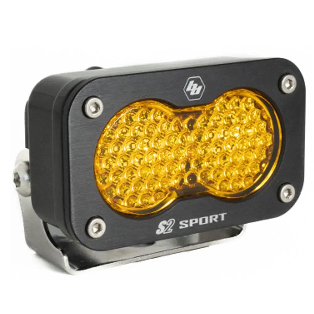 S2 Sport Black LED Light Pod (Work/Scene; Baja Amber) by Baja Designs
