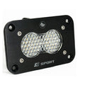 S2 Sport Black Flush Mount LED Light Pod (Work/Scene; Clear) by Baja Designs