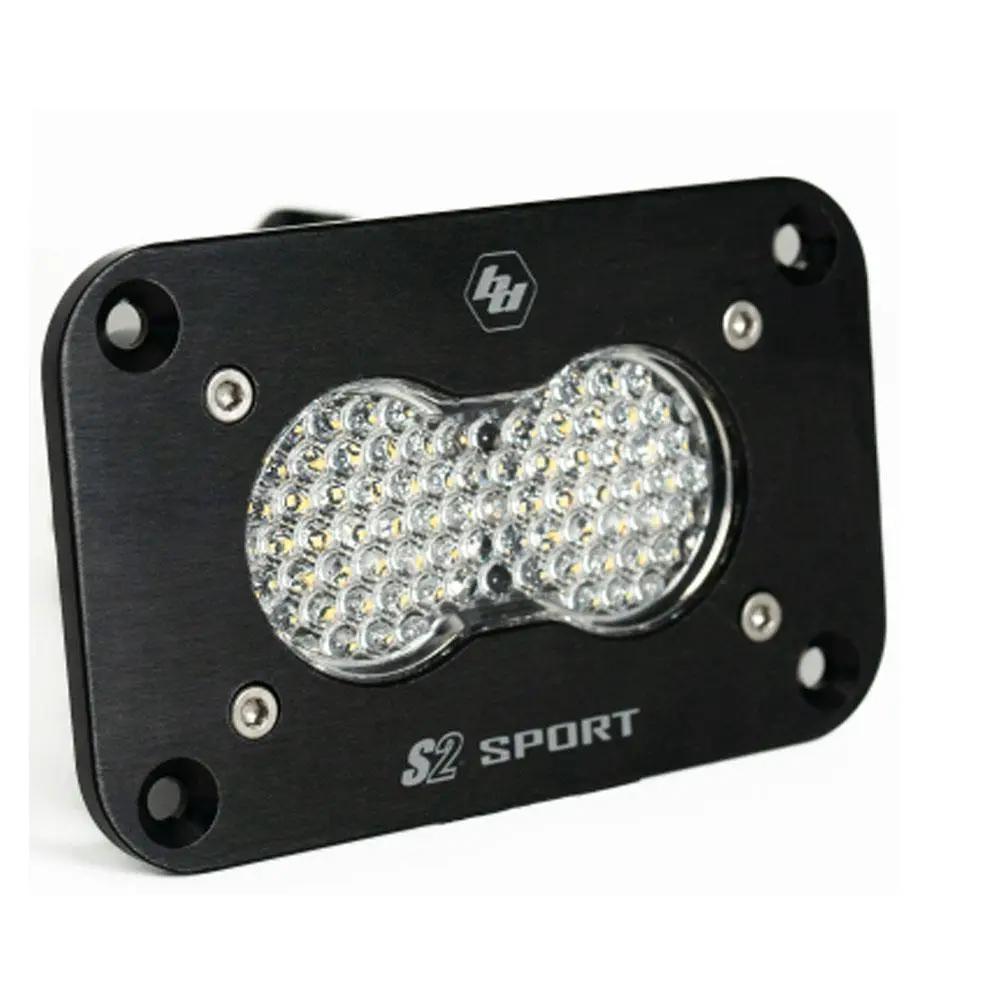 S2 Sport Black Flush Mount LED Light Pod (Work/Scene; Clear) by Baja Designs