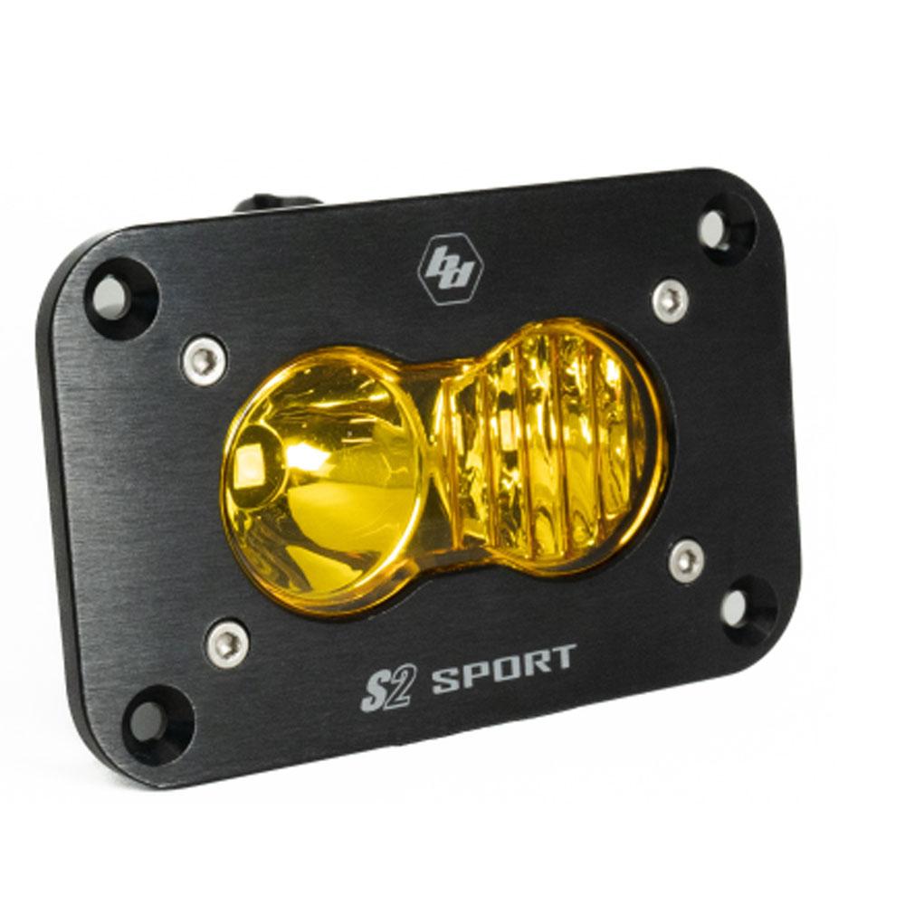 S2 Sport Black Flush Mount LED Light Pod (Driving/Combo; Baja Amber) by Baja Designs