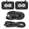 S2 Sport Black Flush Mount LED Light Pod Reverse Kit (Wide Cornering; Clear) by Baja Designs