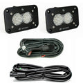 S2 Sport Black Flush Mount LED Light Pod Reverse Kit (Work/Scene; Clear) by Baja Designs