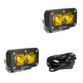 S2 Sport Black LED Light Pod Pair (Spot; Baja Amber) by Baja Designs