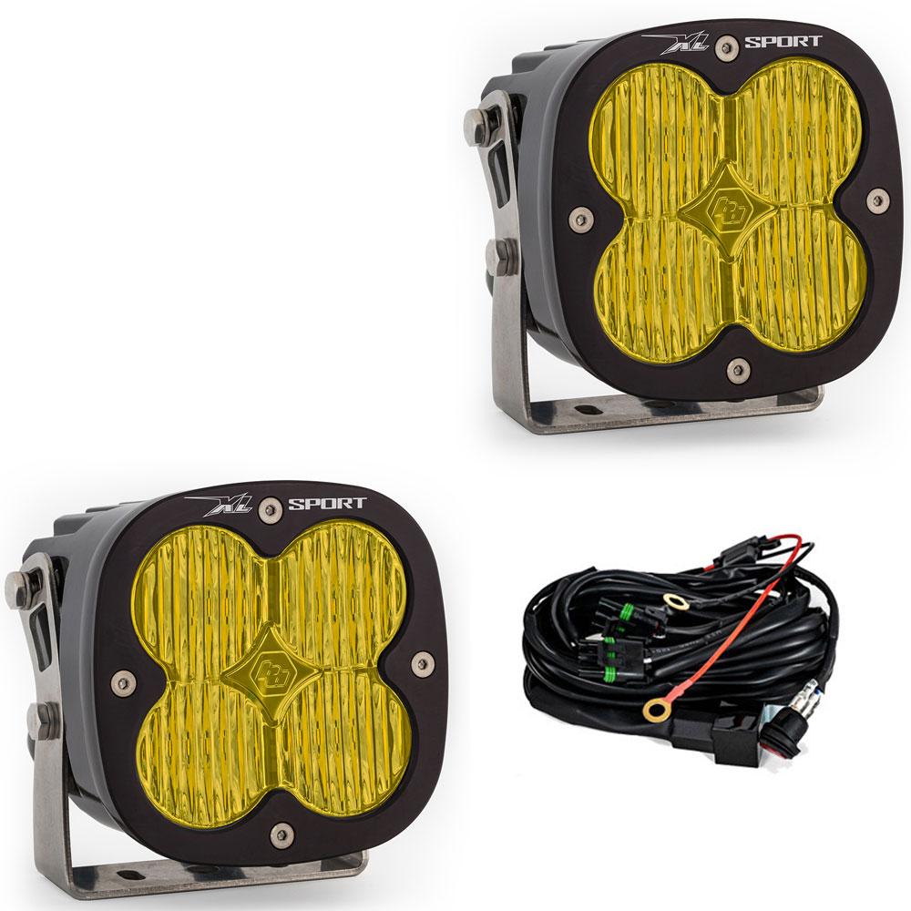 XL Sport LED Light Pod Pair (Wide Cornering; Baja Amber) by Baja Designs