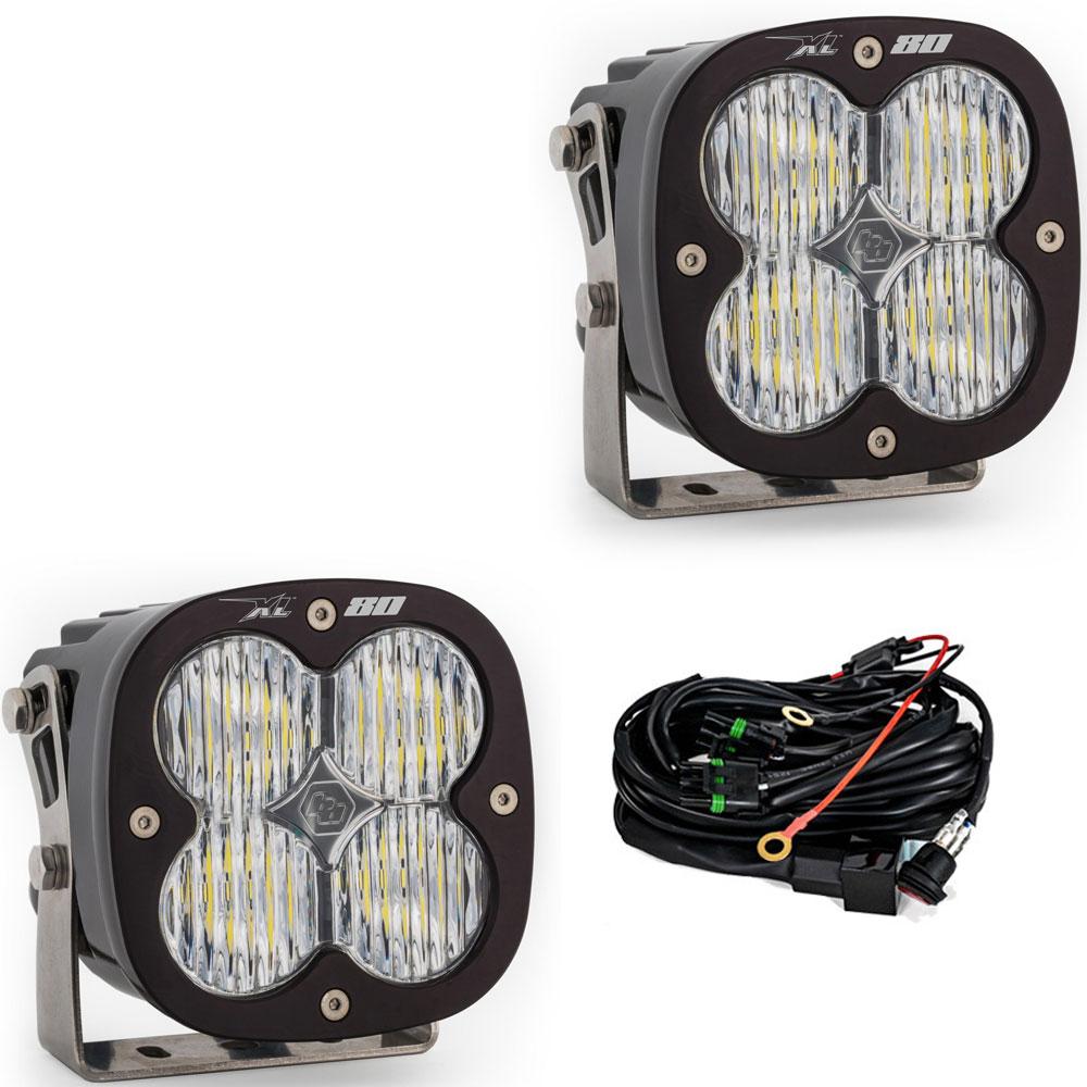 XL80 LED Light Pod Pair (Wide Cornering; Clear) by Baja Designs