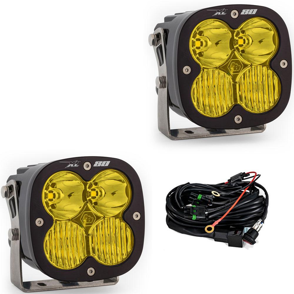 XL80 LED Light Pod Pair (Driving/Combo; Baja Amber) by Baja Designs