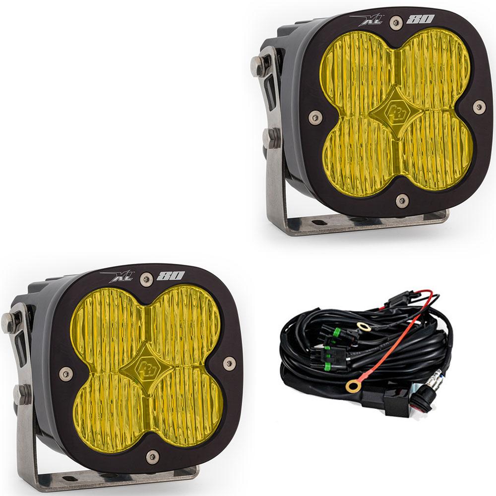 XL80 LED Light Pod Pair (Wide Cornering; Baja Amber) by Baja Designs
