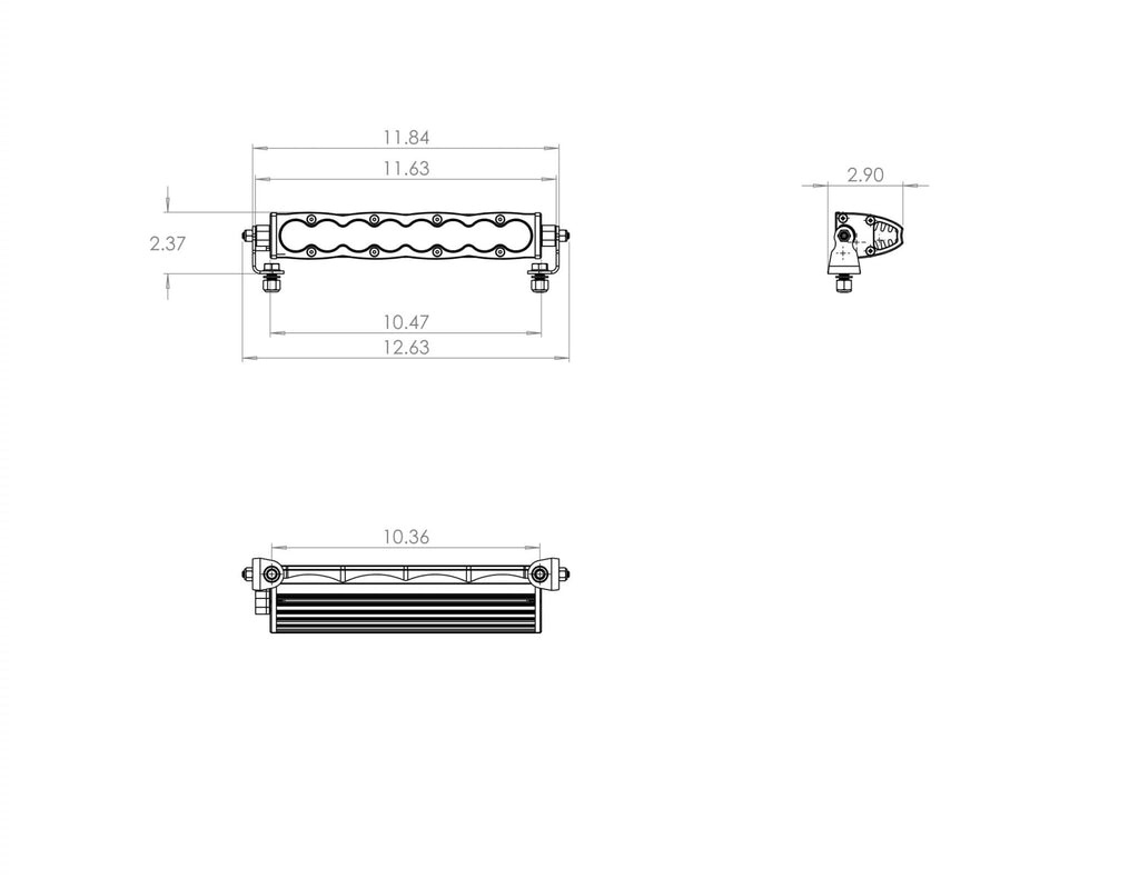 S8 Straight LED Light Bar (10 Inch; Driving/Combo; Clear) by Baja Designs