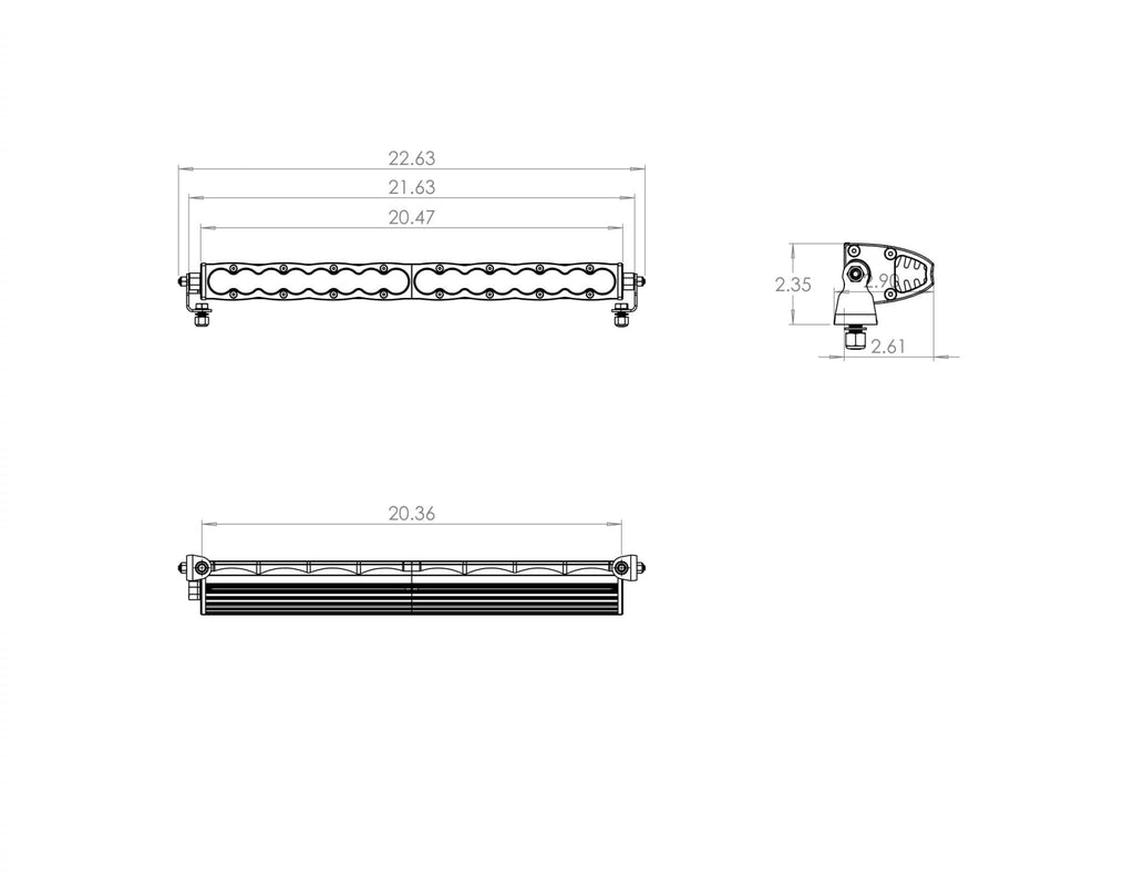 S8 Straight LED Light Bar (20 Inch; Driving/Combo; Baja Amber) by Baja Designs