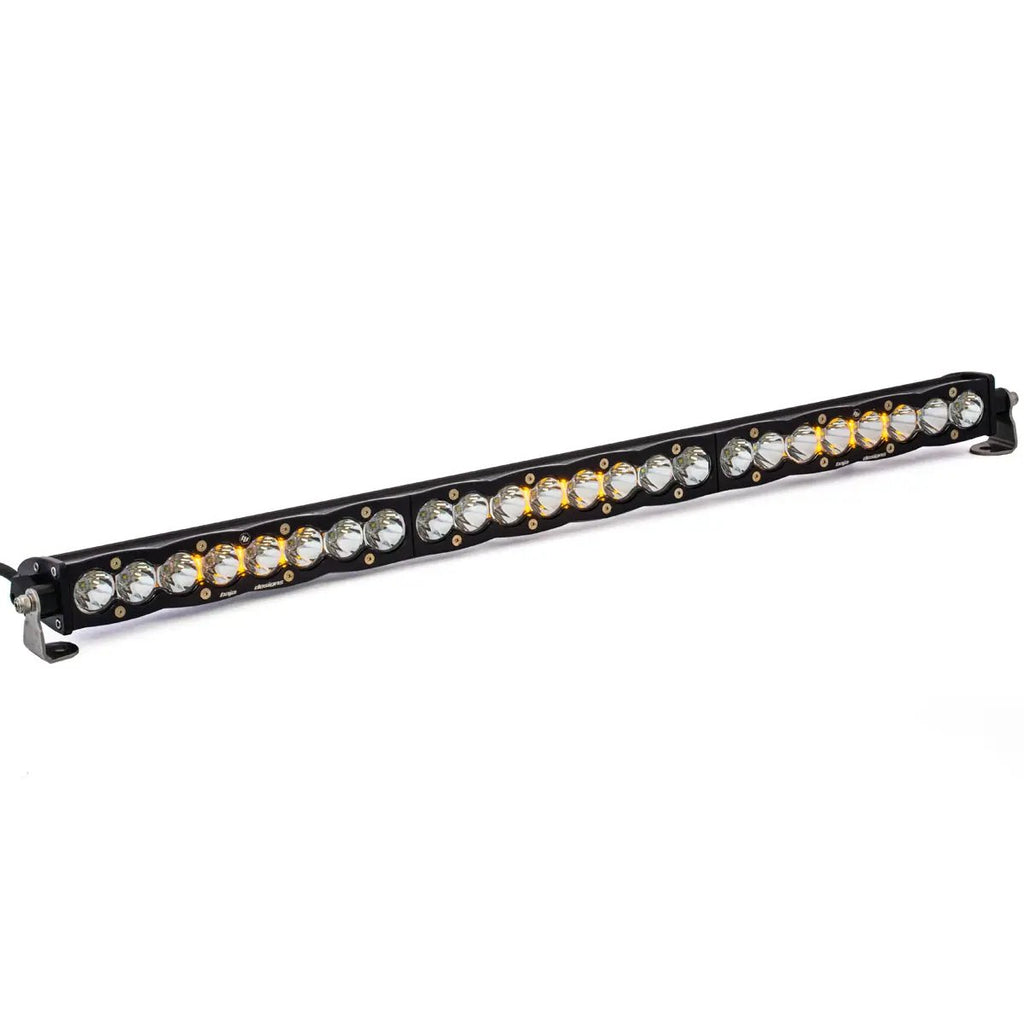 S8 Straight LED Light Bar (30 Inch; Spot; Clear) by Baja Designs
