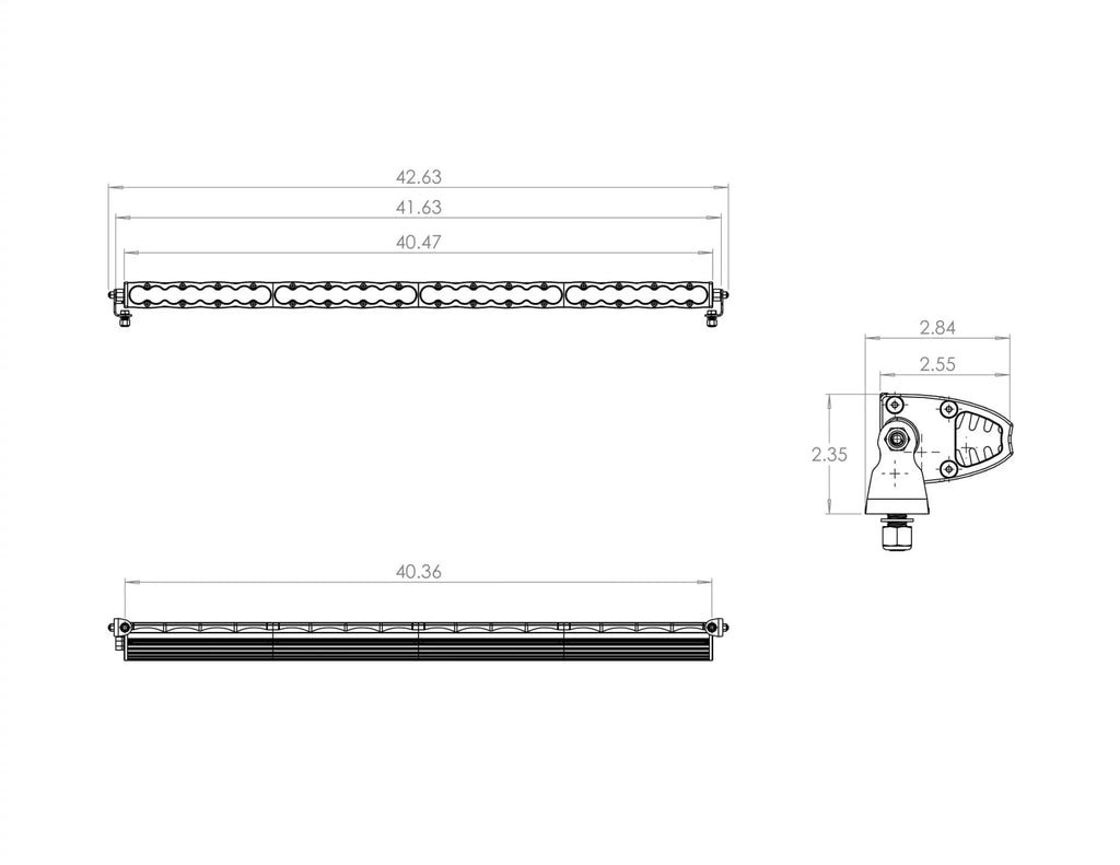 S8 Straight LED Light Bar (40 Inch; Driving/Combo; Baja Amber) by Baja Designs