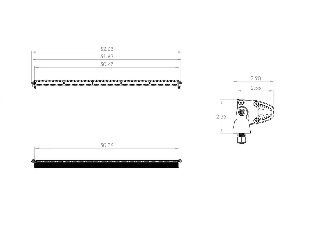 S8 Straight LED Light Bar (50 Inch; Driving/Combo; Clear) by Baja Designs