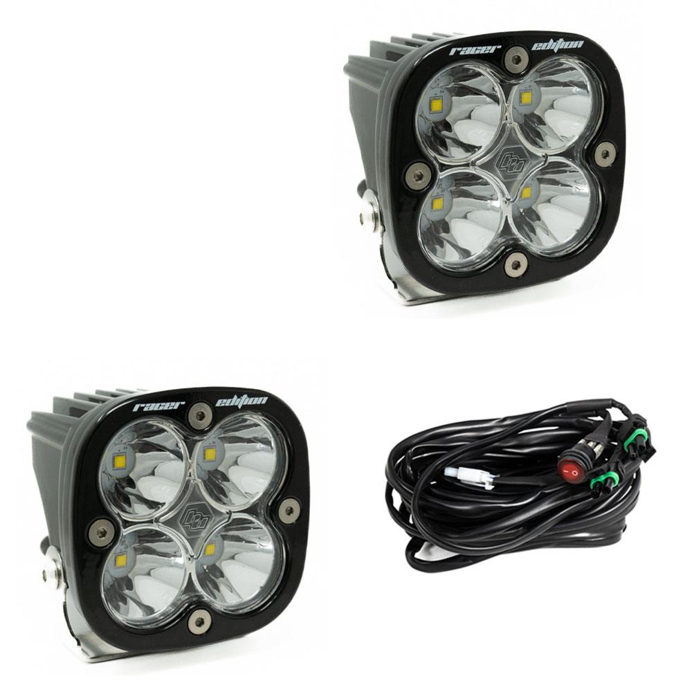 Squadron Racer Edition LED Light Pod Pair (Racer Spot; Clear) by Baja Designs