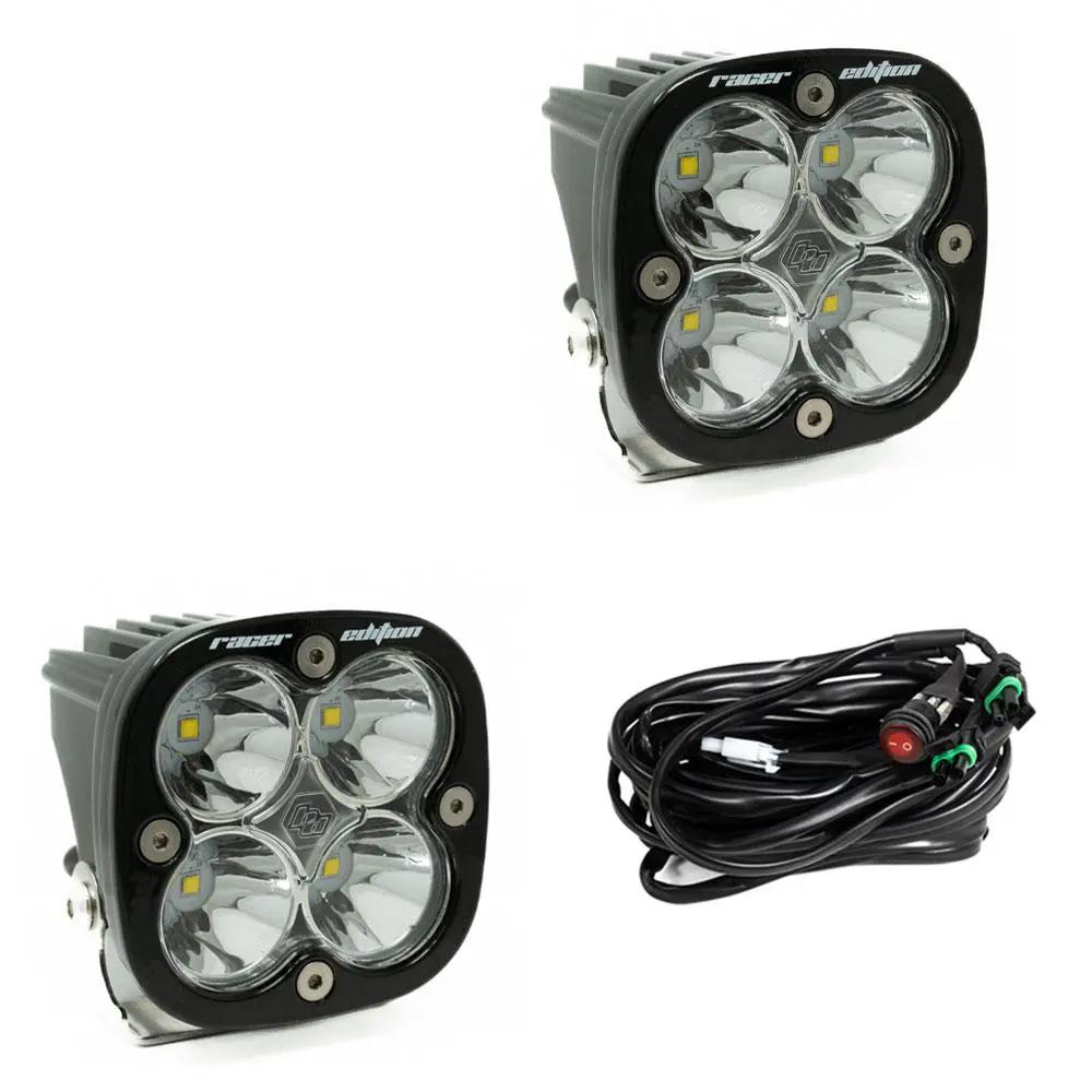 Squadron Racer Edition LED Light Pod Pair (Racer Spot; Clear) by Baja Designs
