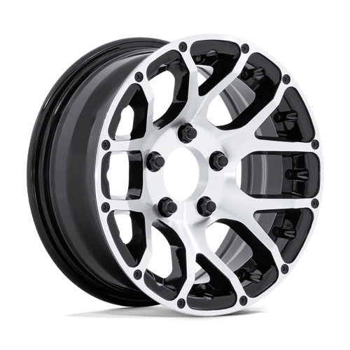 HE1825 14X6 5X4.5 -6 G-BLK-MCH (NO CAP) by Helo